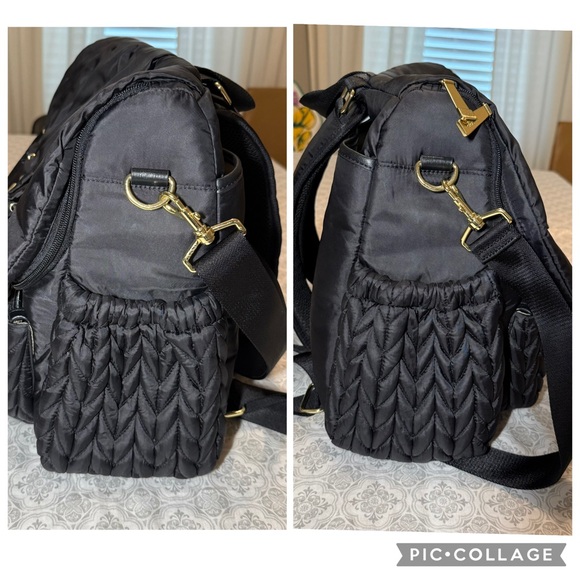 HAPP Levy Black Quilted Diaper Backpack - Black - Picture 7 of 16